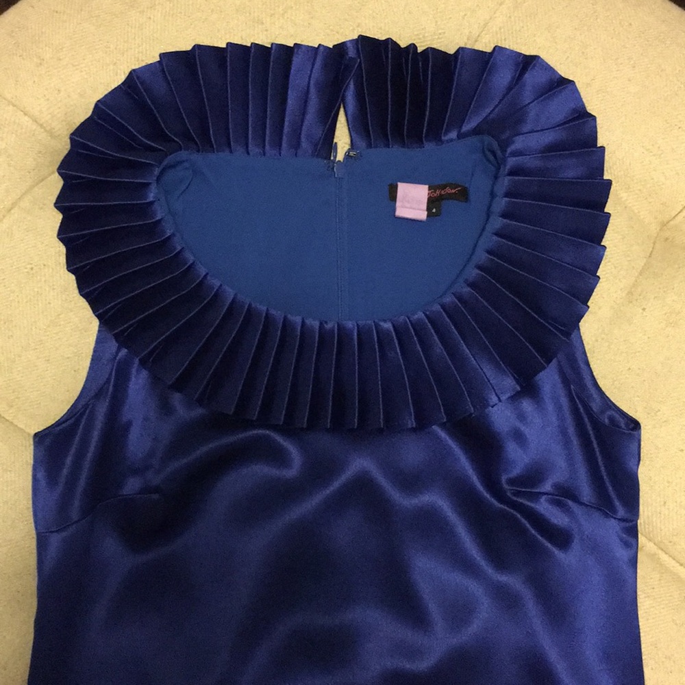 Betsey Johnson royal blue satin dress